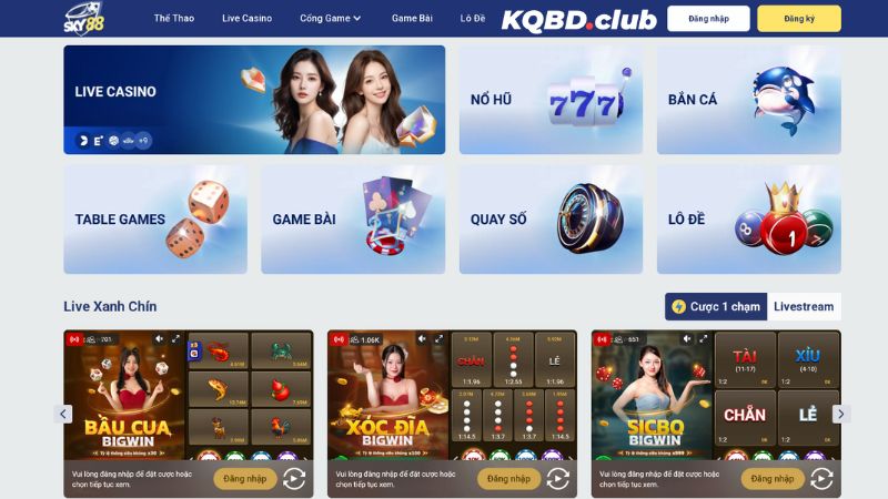 Giao diện ấn tượng người chơi từ khi mới truy cập vào trang web bởi thiết kế đẹp mắt Giao diện ấn tượng người chơi từ khi mới truy cập vào trang web bởi thiết kế đẹp mắt